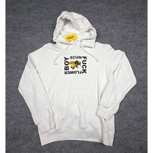 Golf Wang Hoodie Size Small White Bees Scum Flower Graphic NWT *Marks